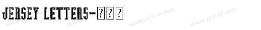 Jersey letters字体转换